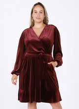 Load image into Gallery viewer, Velvetine Wrap Dress Acorn Home + Apparel