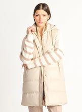 Load image into Gallery viewer, Cream Stripe Half Zip Acorn Home + Apparel