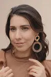 Load image into Gallery viewer, Double Hollow Circle Studs Acorn Home + Apparel