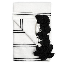 Load image into Gallery viewer, Pokoloko Moroccan Pom Blanket Pokoloko