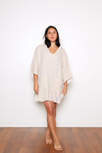 Tofino Towel fair trade cotton muslin cocoon poncho. 