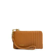 Load image into Gallery viewer, Canada, Canadian, Pixie Mood, vegan leather, wallet, card holder, purse, cognac, mustard
