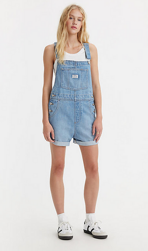 light blue shortall Levi's vintage Canada overalls shorts
