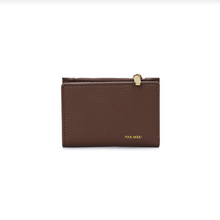 Load image into Gallery viewer, Pixie Mood Aiko espresso brown soft vegan leather wallet.
