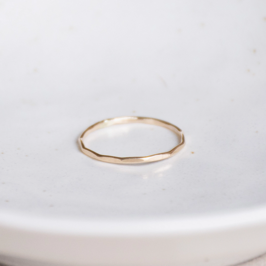 Hammered Stacking Ring