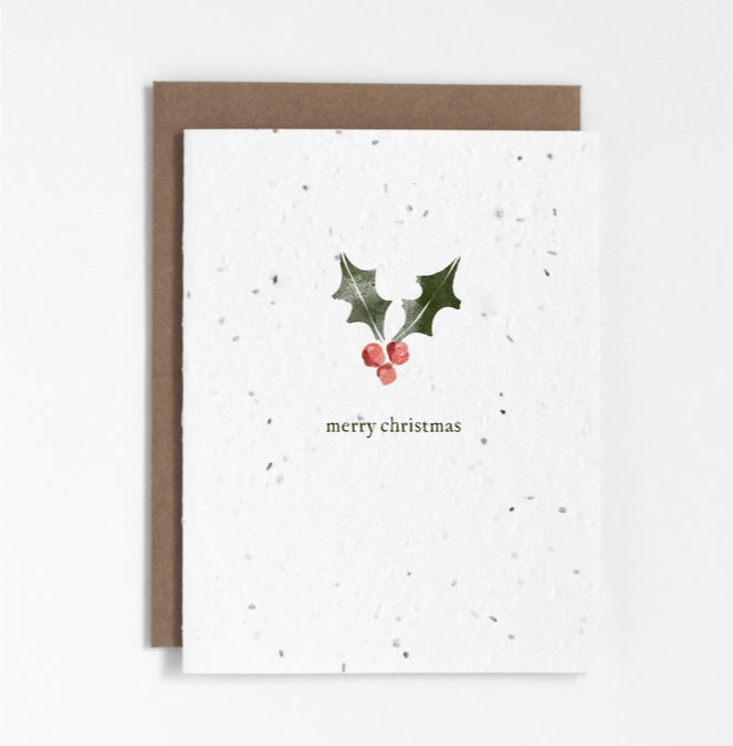 Plantable Greeting Card - Merry Christmas