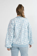 Load image into Gallery viewer, Floral Checkered Sweater Acorn Home + Apparel
