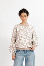 Load image into Gallery viewer, Floral Checkered Sweater Acorn Home + Apparel
