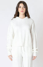 Load image into Gallery viewer, Snow Cable Knit Hoodie
