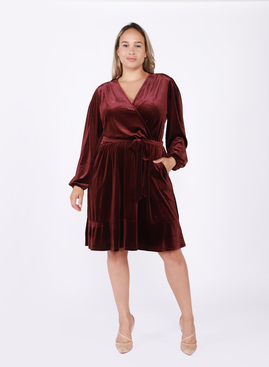 Velvetine Wrap Dress