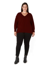 Load image into Gallery viewer, Merlot V-Neck Pullover
