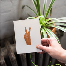 Load image into Gallery viewer, Greeting Card - Peace Fingers
