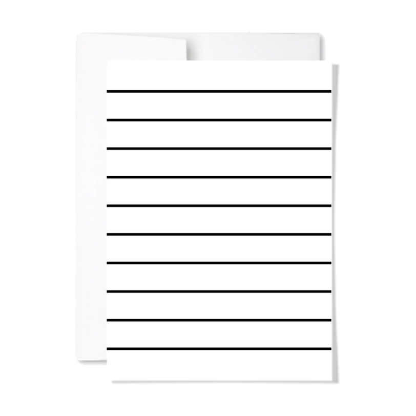 Greeting Card - Striped Notecard
