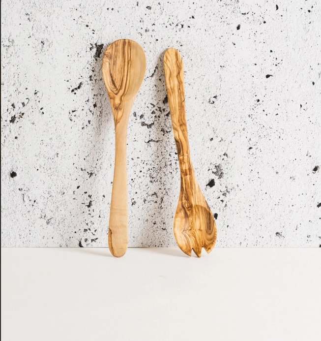 Olivewood Salad Servers