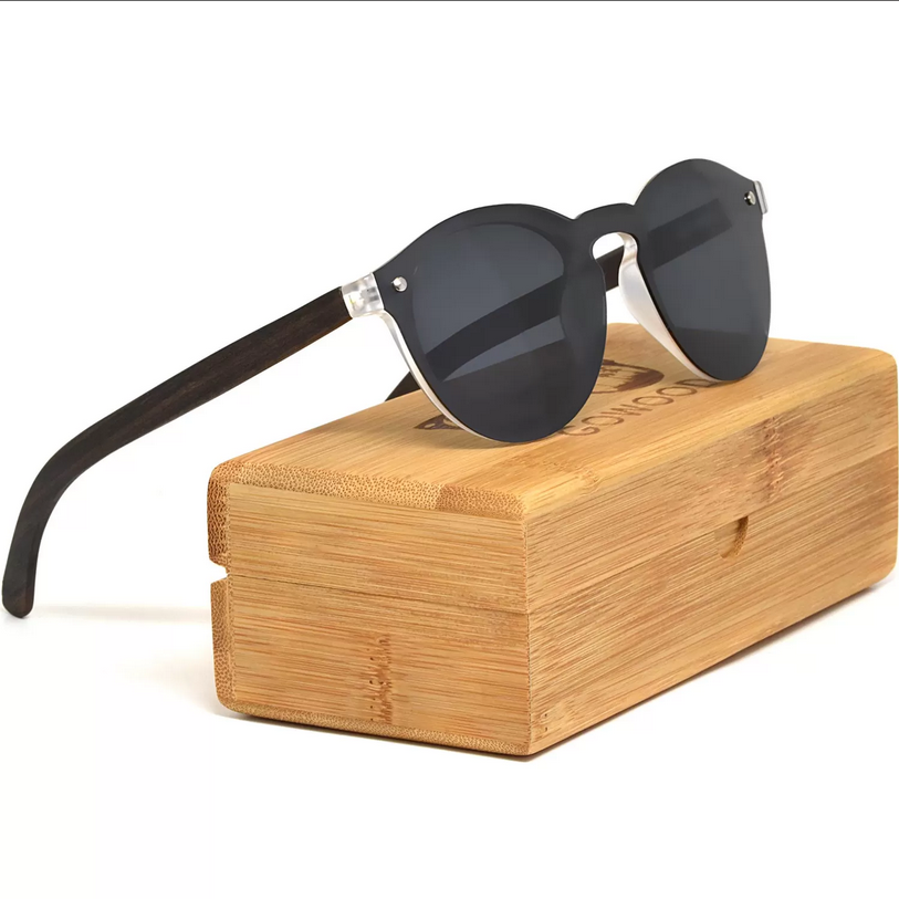 GoWood Round Rimless Sunglasses