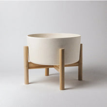 Load image into Gallery viewer, 9&quot; Bamboo Fibre Pot with Stand
