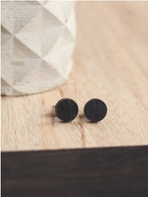 Load image into Gallery viewer, Ebony Circle Studs
