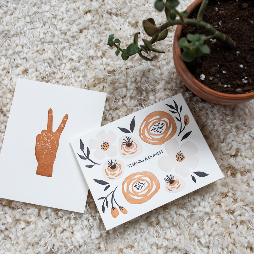 Greeting Card - Thanks a Bunch Folk Floral