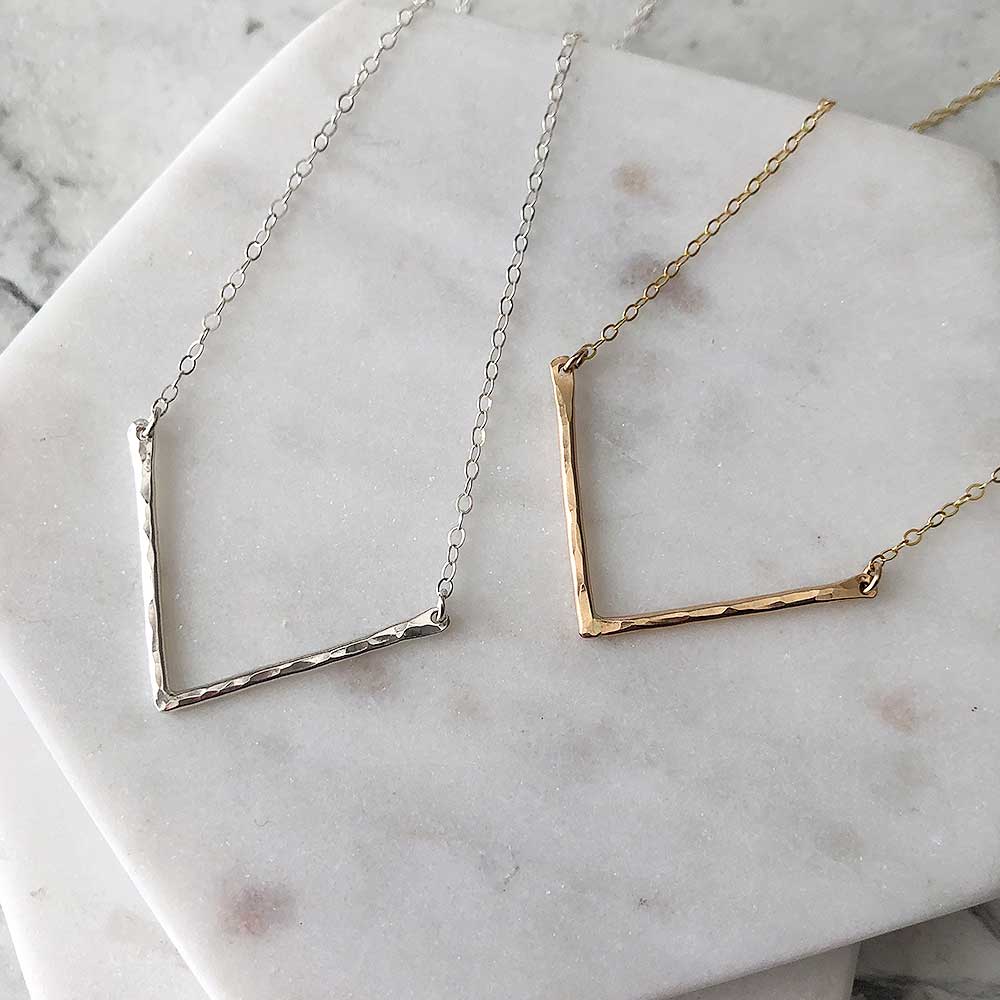 Chevron Pendant Necklace