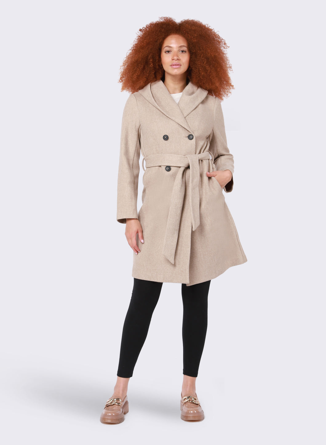 Belted Hooded Coat