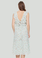 Load image into Gallery viewer, Mint Floral Ruffled Dress
