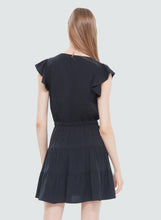 Load image into Gallery viewer, Ruffle Sleeve Jacquard Mini Dress
